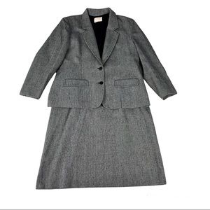 Vintage Pendleton Women’s 16 Skirt Suit Set Top Bottom Blazer Jacket Wool Plaid